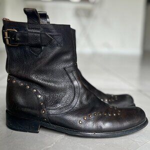 Stylish Black Leather Men's Boots